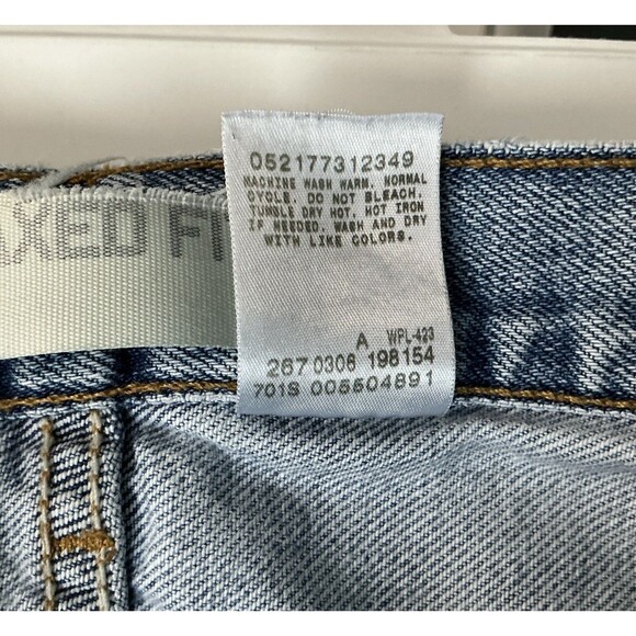 Levis 550 Jeans Mens 34x30 Blue Denim Stonewash Relaxed Fit Distressed R Tab Y2K - Picture 5 of 7